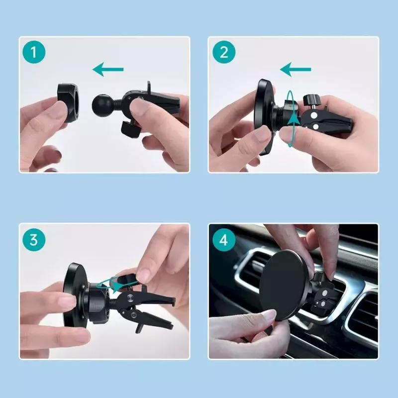 Suporte magnético para telemóvel no carro CHOETECH para iPhone 12, compatível com grelha de ventilação, suporte compacto