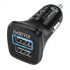 Fonte de alimentação CHOETECH C0051 dual USB-A 36W QC3.0, preto