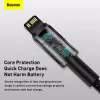 Cabo Baseus Tungsten Gold 1 m preto Lightning para USB C
