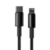 Cabo Baseus Tungsten Gold 1 m preto Lightning para USB C