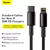 Cabo Baseus Tungsten Gold 2 m preto Lightning USB C