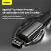 Cabo Baseus Tungsten Gold 2 m preto Lightning USB C