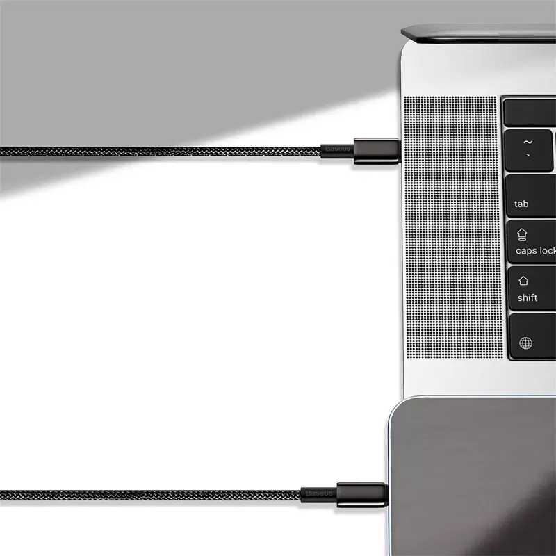 Cabo Baseus Tungsten Gold 2 m preto Lightning USB C