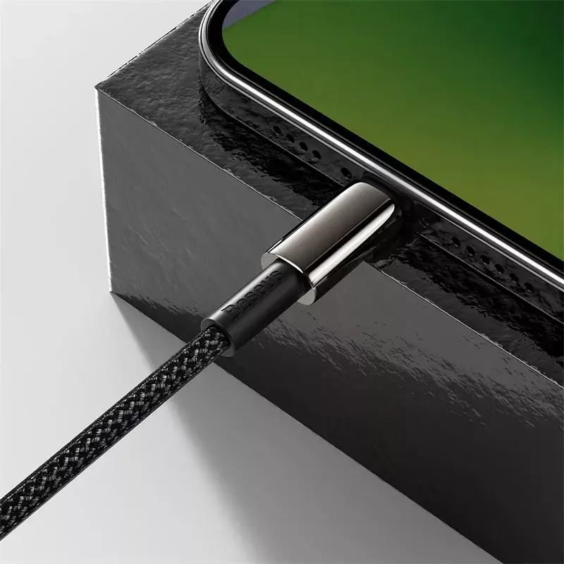 Cabo Baseus Tungsten Gold 2 m preto Lightning USB C