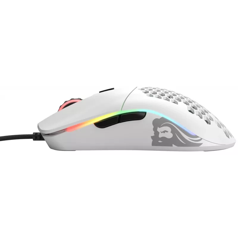 Rato Glorious Gaming Glorious Model O Regular (branco), para destro, ótico, USB Type-A, 12000 DPI, branco