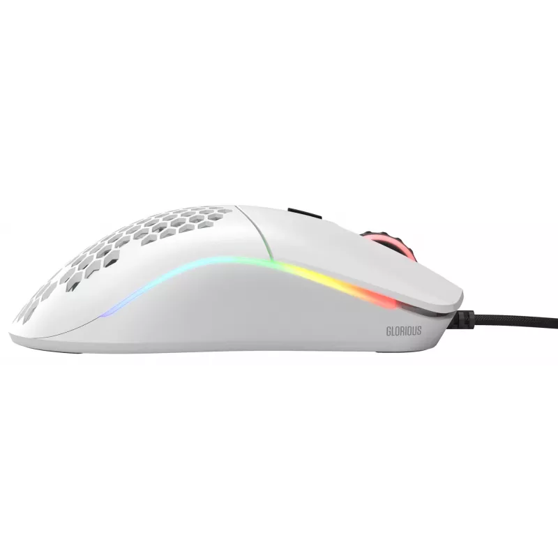 Rato Glorious Gaming Glorious Model O Regular (branco), para destro, ótico, USB Type-A, 12000 DPI, branco