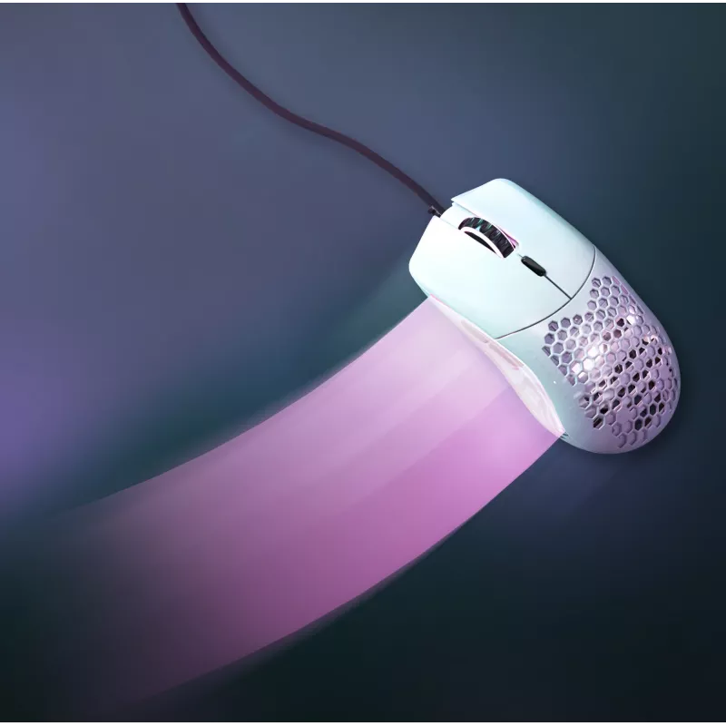 Rato Glorious Gaming Glorious Model O Regular (branco), para destro, ótico, USB Type-A, 12000 DPI, branco
