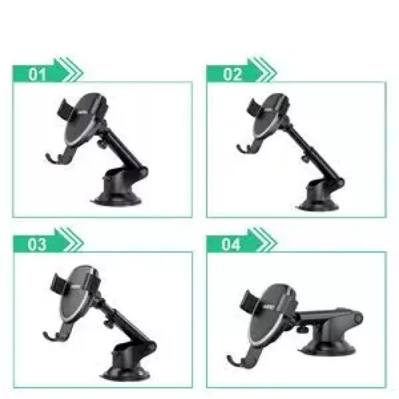 Suporte de telemóvel para automóvel CHOETECH T536-S com carregamento sem fios 10W, montagem no painel/para-brisas