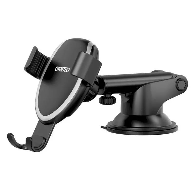 Suporte de telemóvel para automóvel CHOETECH T536-S com carregamento sem fios 10W, montagem no painel/para-brisas