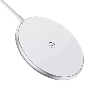Carregador magnético sem fios CHOETECH T580 15W branco — base de carregamento magnética Qi sem fios