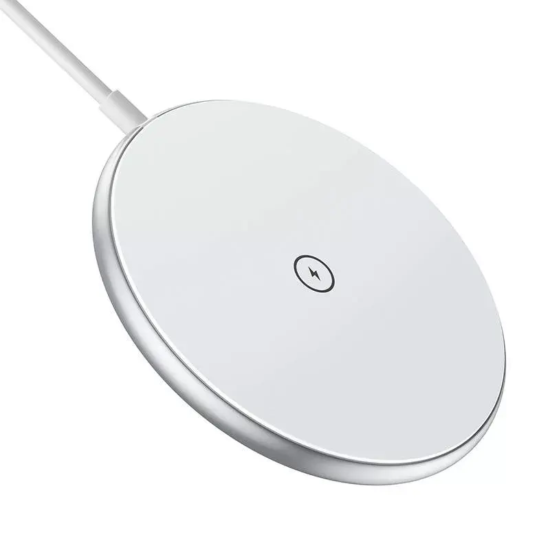 Carregador magnético sem fios CHOETECH T580 15W branco — base de carregamento magnética Qi sem fios