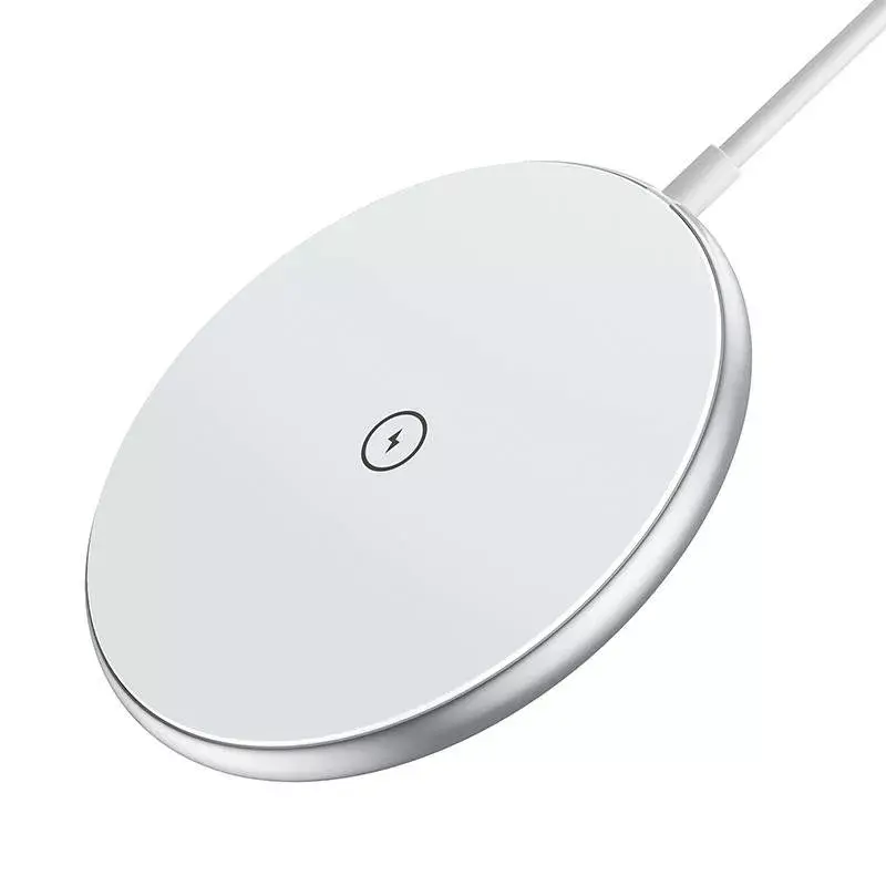 Carregador magnético sem fios CHOETECH T580 15W branco — base de carregamento magnética Qi sem fios