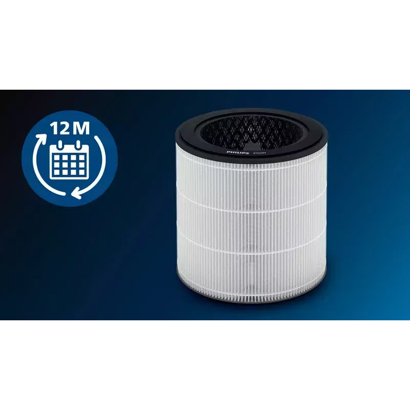 Filtro de substituição Philips FY1700/30 NanoProtect HEPA, integrado 3 em 1, para série 1000 AC1711/AC1715, cinzento