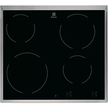Placa de fogão cerâmica Electrolux EHF6240XXK preta de encastrar 57,6 cm 4 zonas