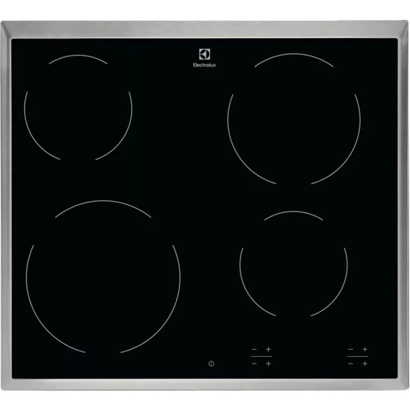 Placa de fogão cerâmica Electrolux EHF6240XXK preta de encastrar 57,6 cm 4 zonas
