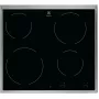 Placa de fogão cerâmica Electrolux EHF6240XXK preta de encastrar 57,6 cm 4 zonas