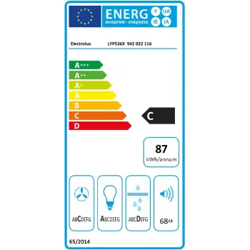 Exaustor Electrolux LFP536X semi-encastrado (extrátil) cinzento, aço inoxidável 600 m³/h