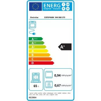 Fogão elétrico Electrolux 600 SurroundCook EOFDP46BK 65 l de encastrar preto