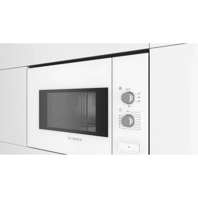 Micro-ondas de encastrar Bosch Serie 4 BFL520MW0 – 20 L, 800 W, branco