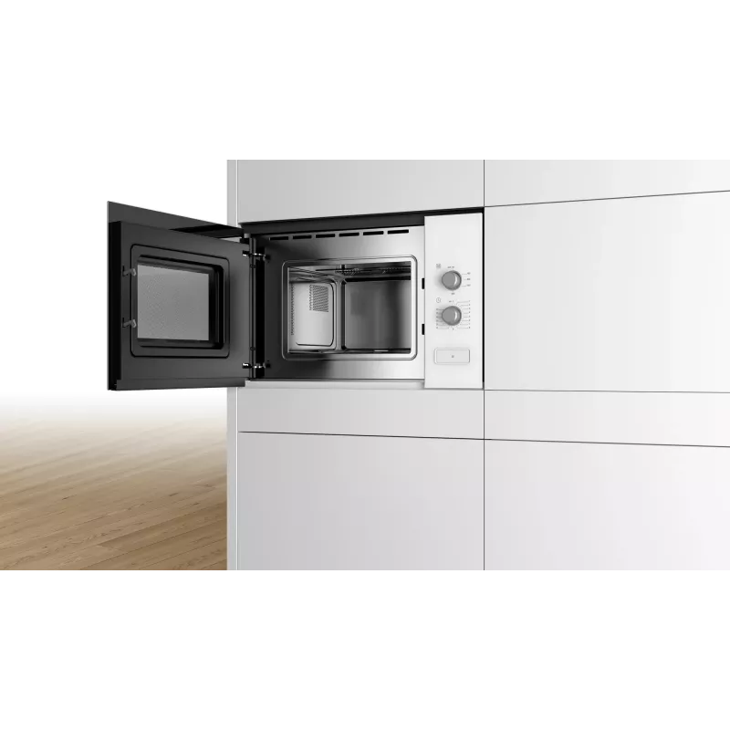 Micro-ondas de encastrar Bosch Serie 4 BFL520MW0 – 20 L, 800 W, branco