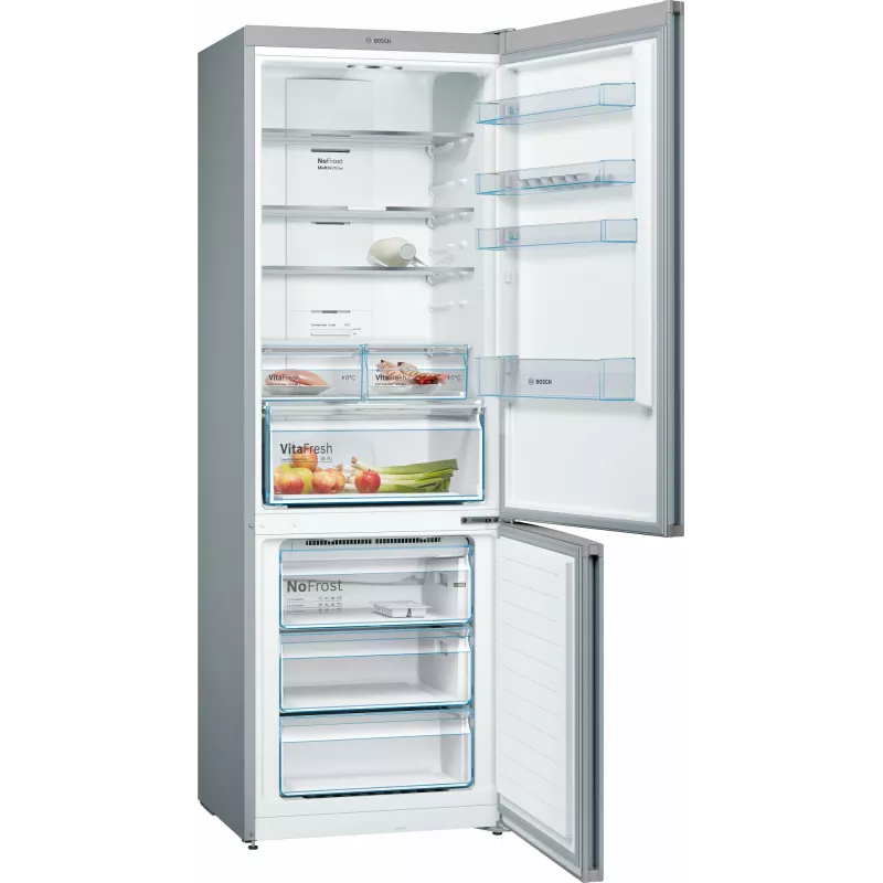Combinado de frigorífico e congelador Bosch Serie 4 KGN49XLEA de livre instalação 438 L aço inoxidável