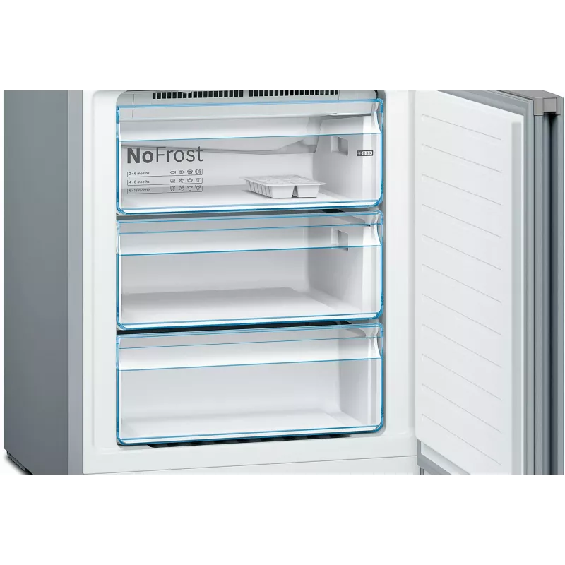 Combinado de frigorífico e congelador Bosch Serie 4 KGN49XLEA de livre instalação 438 L aço inoxidável