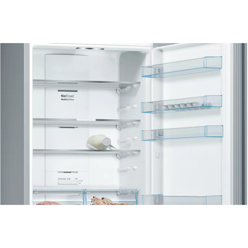 Combinado de frigorífico e congelador Bosch Serie 4 KGN49XLEA de livre instalação 438 L aço inoxidável