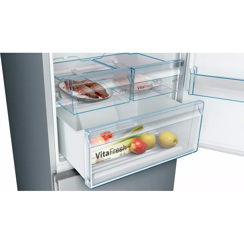 Combinado de frigorífico e congelador Bosch Serie 4 KGN49XLEA de livre instalação 438 L aço inoxidável
