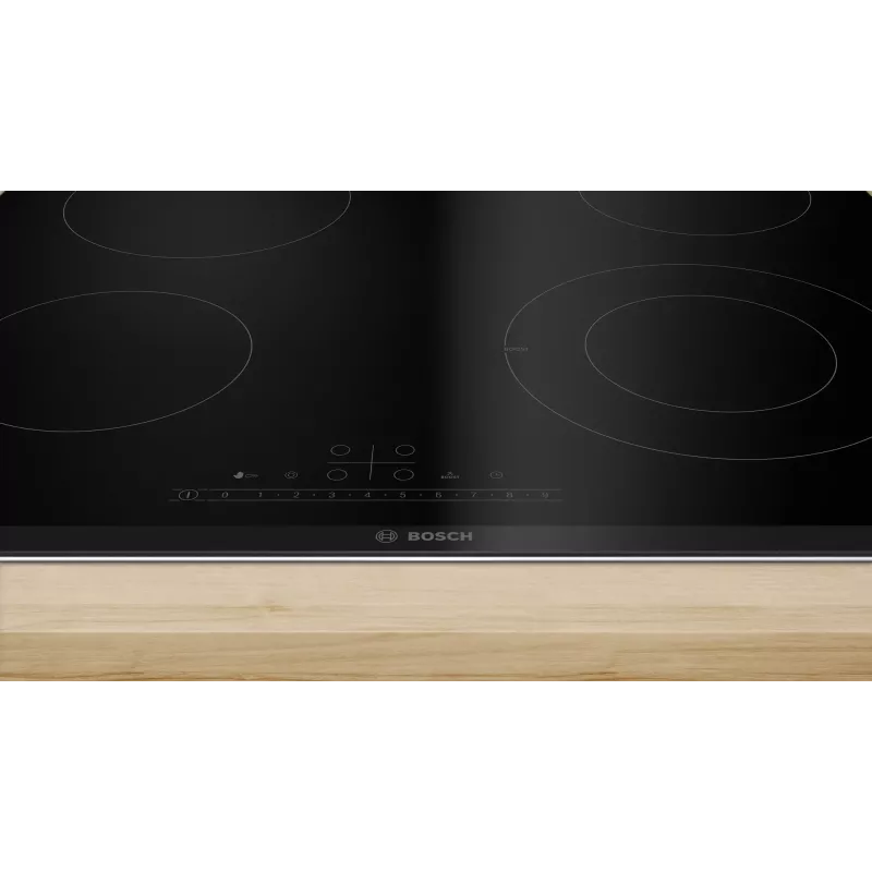 Placa de cozinha Bosch Serie 6 PKF675FP2E preta de encastrar 60 cm placa vitrocerâmica 4 zonas