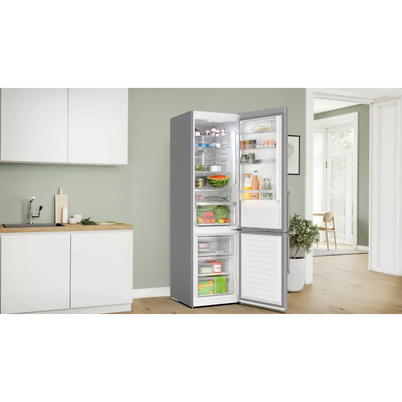 Combinado de frigorífico e congelador Bosch Serie 6 KGN39AIBT de livre instalação 363 L aço inoxidável
