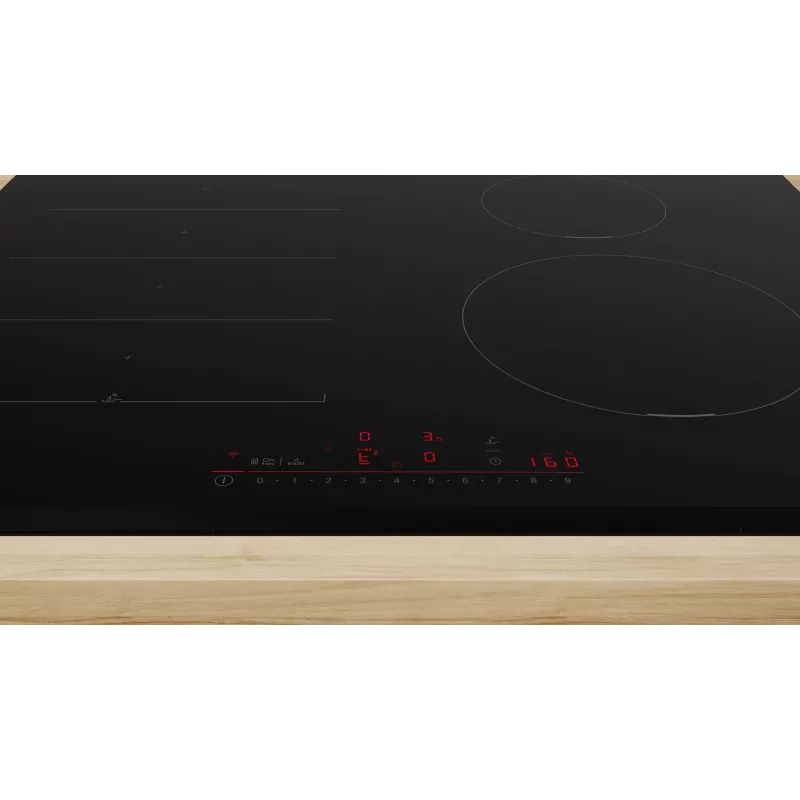 Placa de cozinha Bosch Serie 6 PIX631HC1E preta de encastrar 60 cm placa de indução por zonas 4 zonas