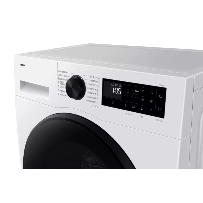 Máquina de lavar e secar roupa Samsung WD90DG5G34BELE carga frontal de livre instalação branco