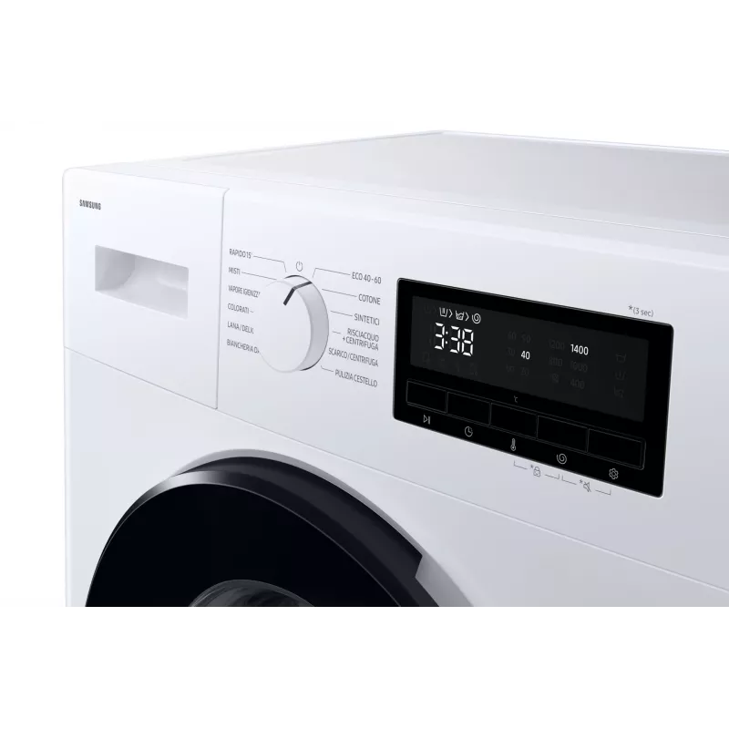 Máquina de lavar roupa Samsung WW80FG3M05AWLF de carregamento frontal 8 kg 1400 rpm branco