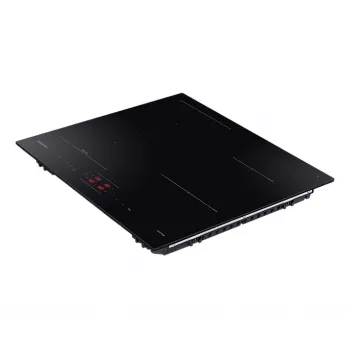 Placa de indução encastrável Samsung NZ8500BM com zonas, preto, 4 zonas de cozedura, controlo tátil, controlo frontal, 590×520×48 mm