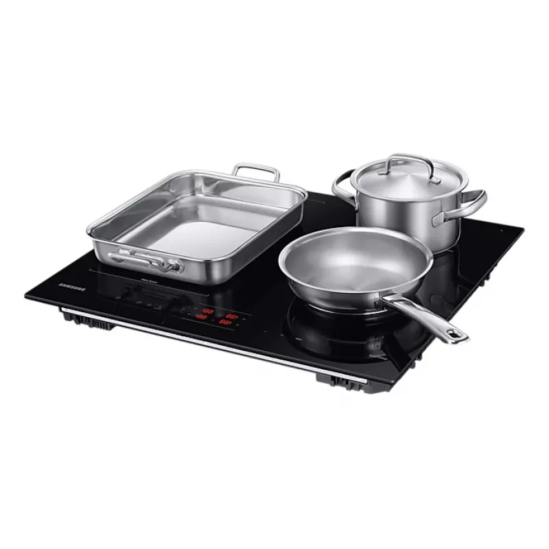 Samsung NZ64B5045FK/U2 placa de indução encastrável, 4 zonas, comandos tácteis, sem moldura, Wi-Fi, 590×520×48 mm, preta