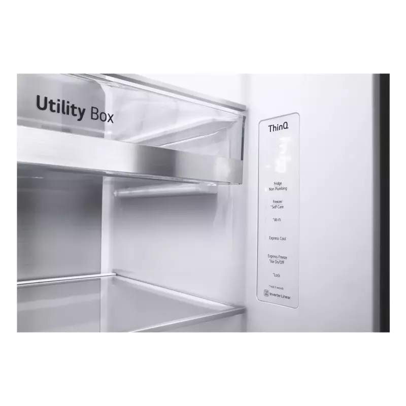 Frigorífico combinado americano LG InstaView™ ThinQ™ GSXV91MCAE 635 L