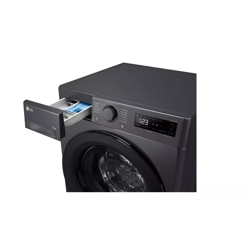 Máquina de lavar roupa LG F4WR510SBM de carregamento frontal 10 kg 1360 rpm preto