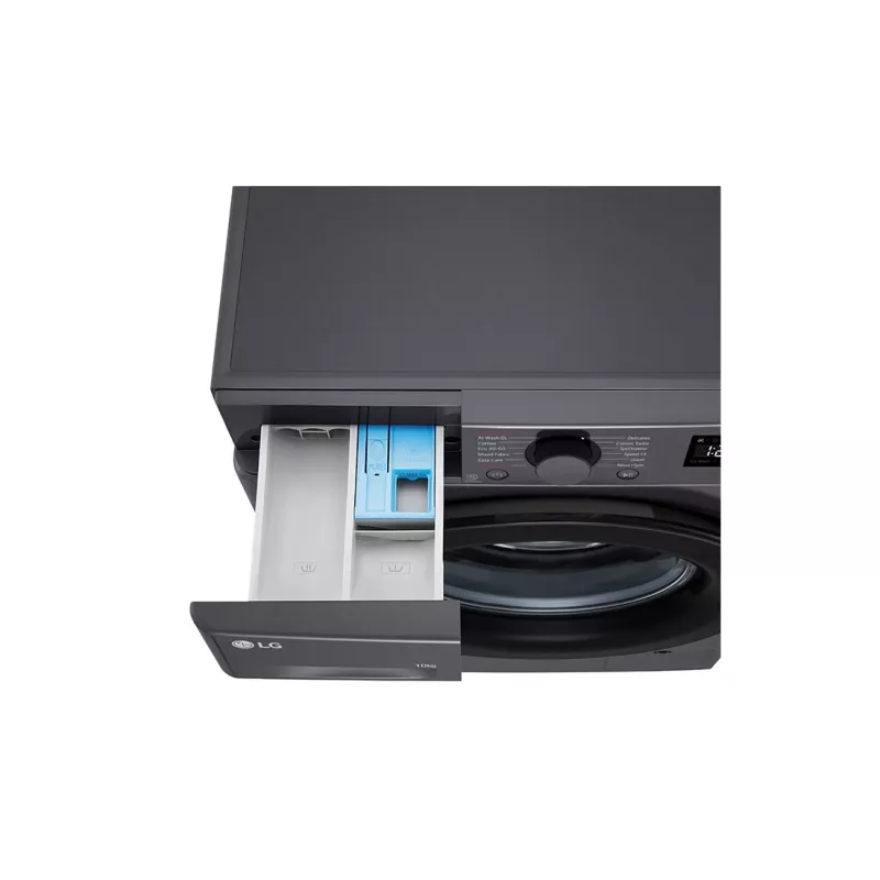 Máquina de lavar roupa LG F4WR510SBM de carregamento frontal 10 kg 1360 rpm preto