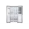 Frigorífico side-by-side LG InstaView GSXV91PZAE de instalação livre 635 L preto, aço inoxidável