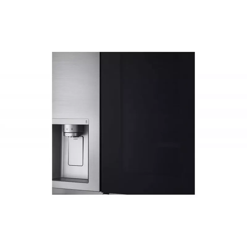 Frigorífico side-by-side LG InstaView GSXV91PZAE de instalação livre 635 L preto, aço inoxidável