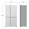 Frigorífico side-by-side LG GSLC41PYPE, 641 L total, zona de refrigeração 420 L / zona de congelação 221 L, de instalação livre, prateado