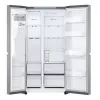 Frigorífico side-by-side LG GSLC41PYPE, 641 L total, zona de refrigeração 420 L / zona de congelação 221 L, de instalação livre, prateado