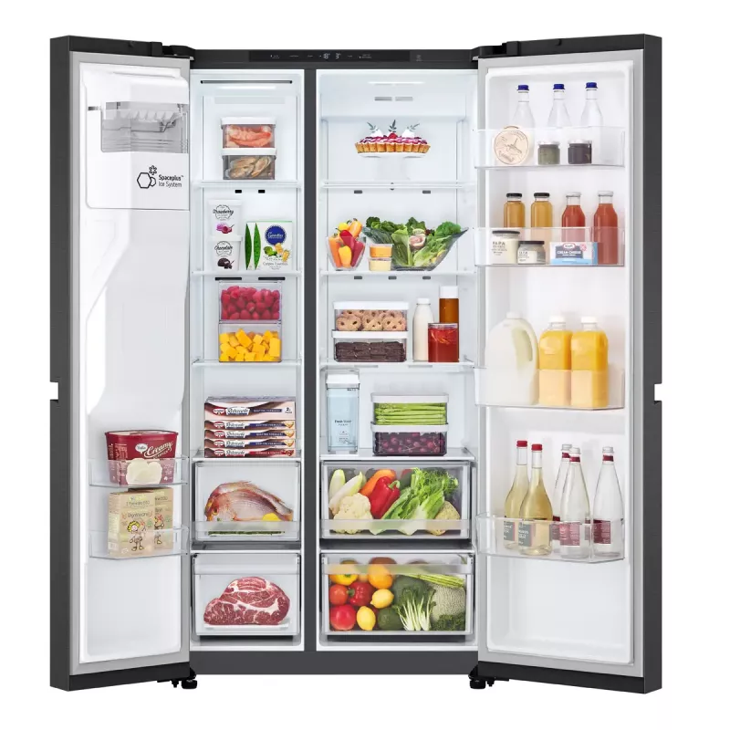 Frigorífico side-by-side LG GSLC41EPPE de instalação livre 641 L preto