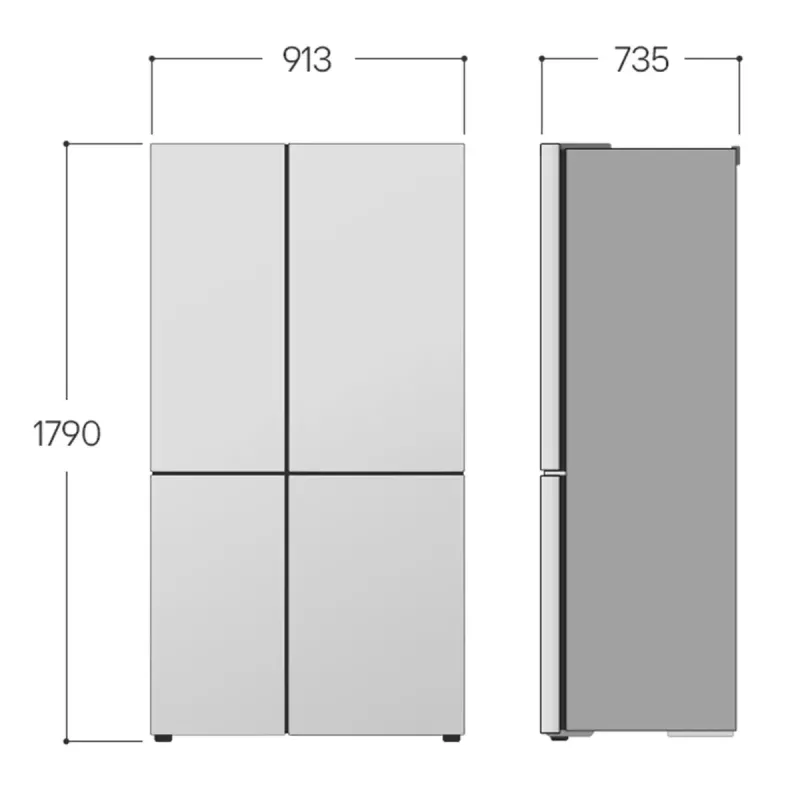 Frigorífico side-by-side LG GSLC41EPPE de instalação livre 641 L preto