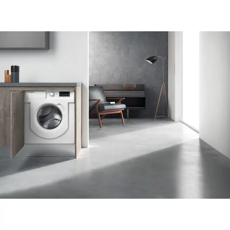 Whirlpool BI WMWG 71483E EU N máquina de lavar roupa totalmente integrável, 7 kg, 1400 rpm, classe energética D, branca