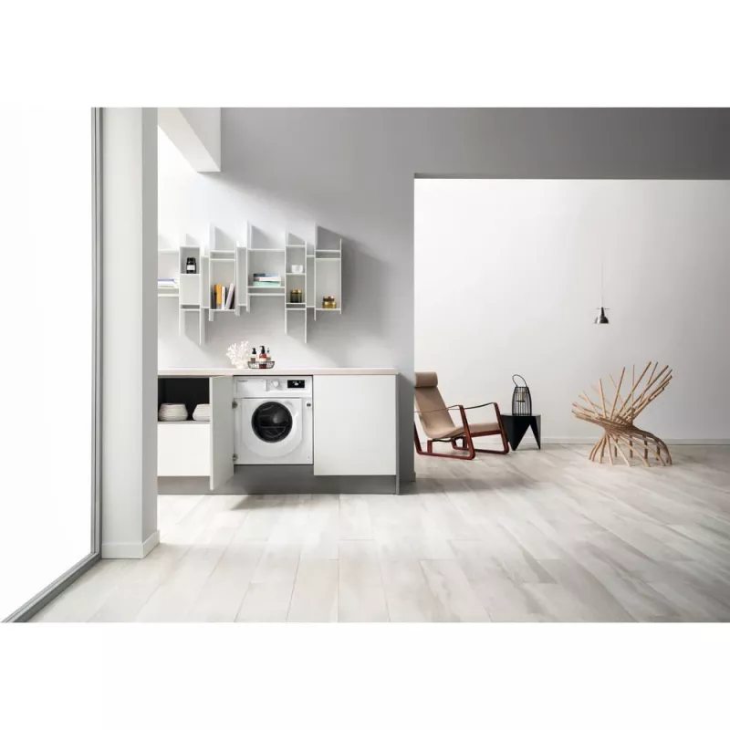 Whirlpool BI WMWG 71483E EU N máquina de lavar roupa totalmente integrável, 7 kg, 1400 rpm, classe energética D, branca