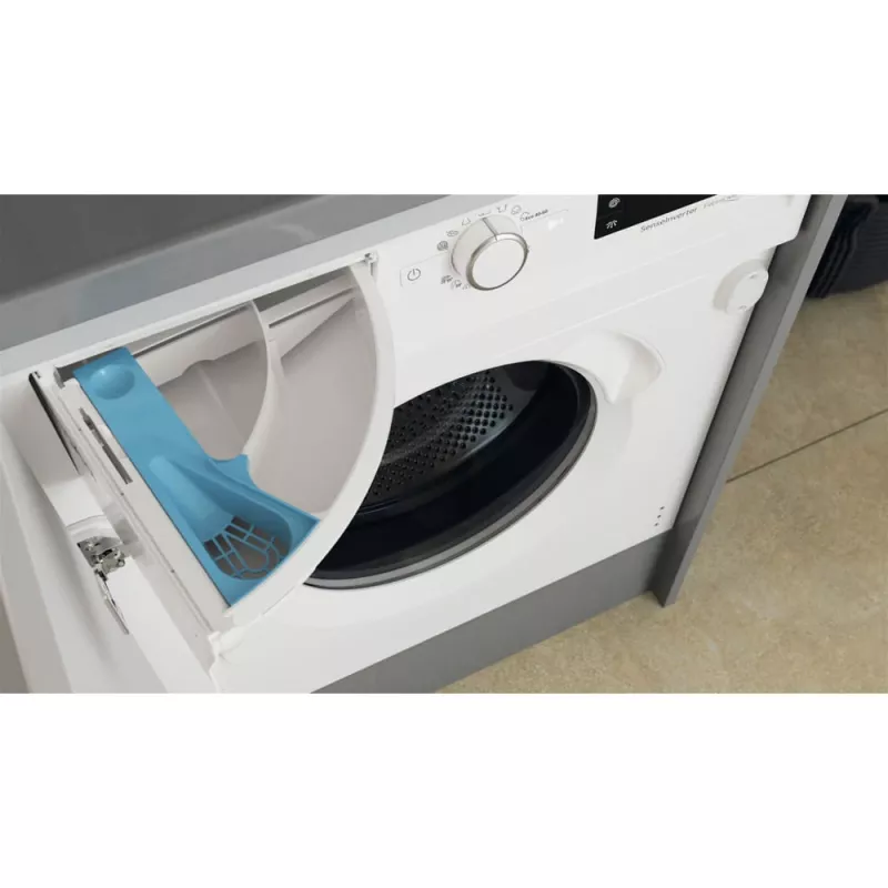Whirlpool BI WMWG 71483E EU N máquina de lavar roupa totalmente integrável, 7 kg, 1400 rpm, classe energética D, branca