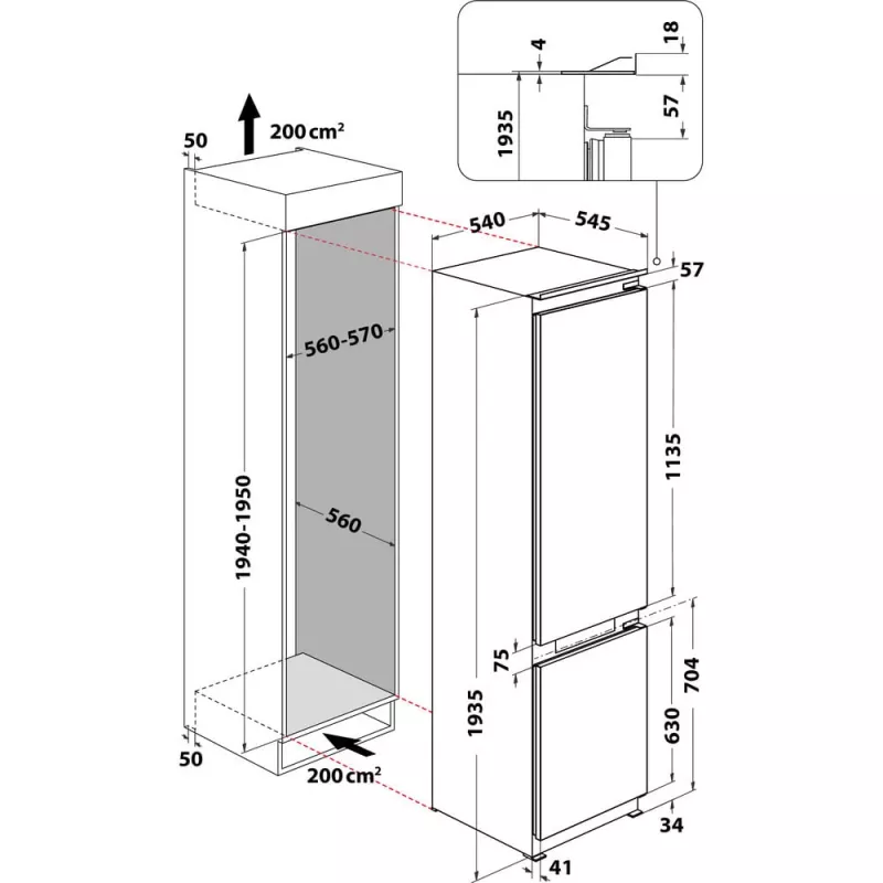 Whirlpool WHC20 T352 encastrável 280 L