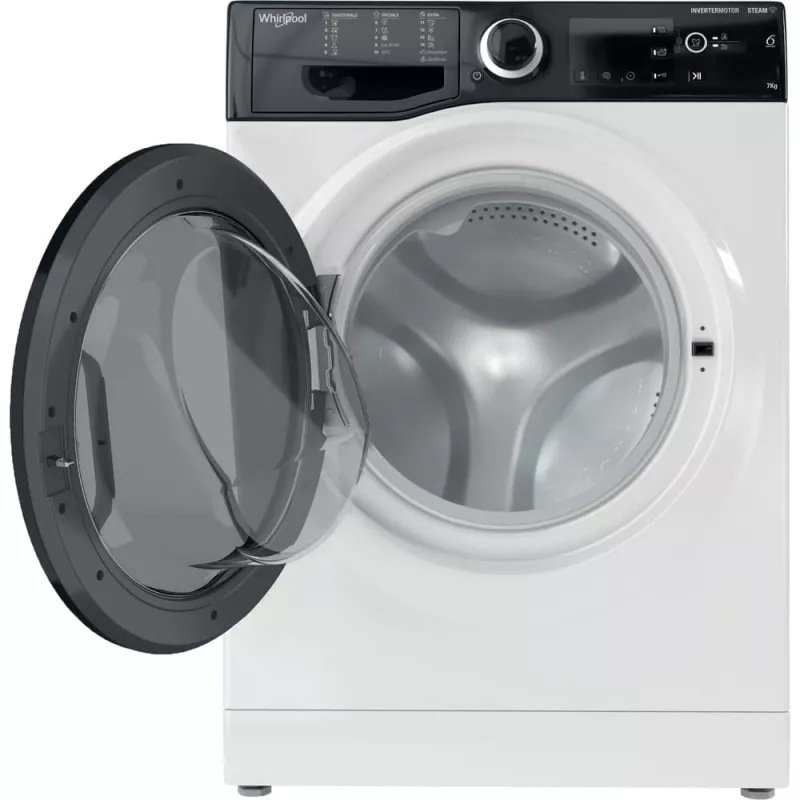 Máquina de lavar roupa Whirlpool WRSB 7259 D EU de carregamento frontal 7 kg 1151 rpm preto, branco