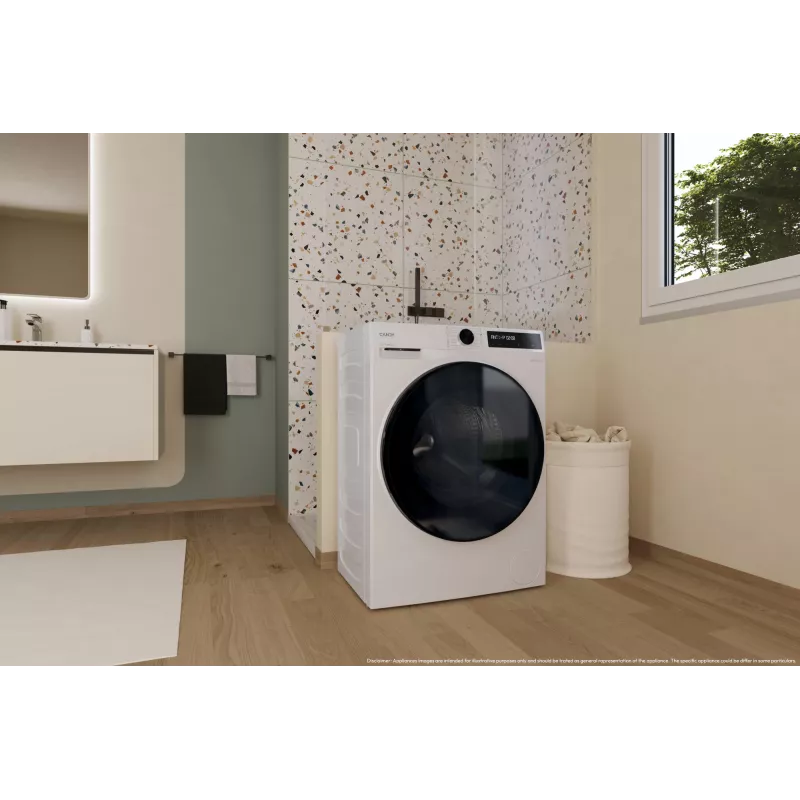 Máquina de lavar e secar roupa Candy BWR 485SBL6-S de instalação livre carregamento frontal branco